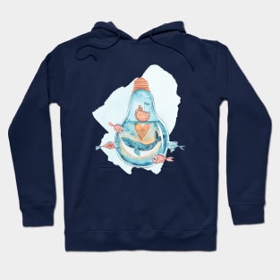 Watercolor cute whale illustration Hoodie